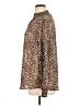 Torrid 100% Polyester Animal Print Brown Long Sleeve Blouse Size 1X Plus (1) - photo 5