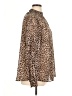 Torrid 100% Polyester Animal Print Brown Long Sleeve Blouse Size 1X Plus (1) - photo 4