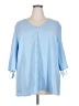 BLOOMCHIC Blue 3/4 Sleeve Blouse Size 22 - 24 - photo 1