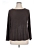 Colleen Lopez Metallic Gray Long Sleeve Top Size 1X - photo 1