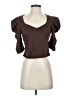 Haute Monde Brown Short Sleeve Top Size S - photo 1