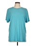 Assorted Brands Solid Teal Short Sleeve T-Shirt Size L - photo 1