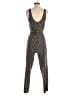 Aqua 100% Polyester Polka Dots Black Jumpsuit Size XS - photo 2