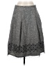 Ann Taylor LOFT Chevron-herringbone Gray Wool Skirt Size 4 - photo 1