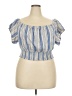 Torrid Blue Short Sleeve Top Size 3X Plus (3) - photo 1