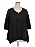 Unity Black 3/4 Sleeve Top Size 1X - photo 1
