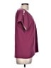 Lucky Brand Burgundy Short Sleeve Top Size L - photo 4