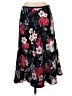 Ann Taylor 100% Polyester Floral Black Casual Skirt Size 4 - photo 1