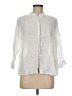 Unbranded White 3/4 Sleeve Button-Down Shirt Size M - photo 1