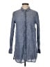 Garnet Hill 100% Linen Blue Long Sleeve Button-Down Shirt Size XS - photo 1