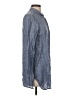 Garnet Hill 100% Linen Blue Long Sleeve Button-Down Shirt Size XS - photo 4