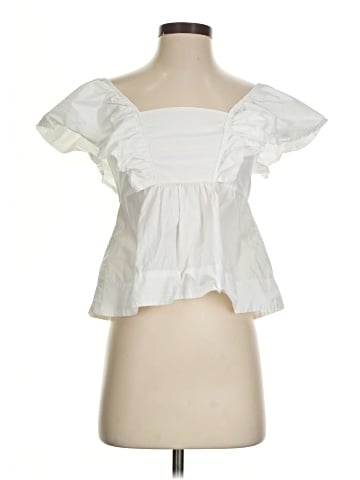 Ganni Short Sleeve Blouse (view 1)
