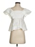 Ganni White Short Sleeve Blouse Size EU 34 / US 4 - photo 1