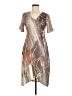Unbranded Graphic Brown Cocktail Dress Size M - photo 1