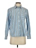 Ann Taylor LOFT Stripes Blue Long Sleeve Button-Down Shirt Size S - photo 1
