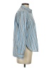 Ann Taylor LOFT Stripes Blue Long Sleeve Button-Down Shirt Size S - photo 4