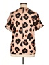 Unbranded 100% Polyester Animal Print Brown Short Sleeve Blouse Size XL - photo 2