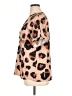 Unbranded 100% Polyester Animal Print Brown Short Sleeve Blouse Size XL - photo 5