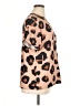 Unbranded 100% Polyester Animal Print Brown Short Sleeve Blouse Size XL - photo 4