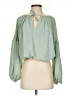 WAYF 100% Polyester Green Long Sleeve Blouse Size S - photo 1