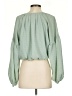 WAYF 100% Polyester Green Long Sleeve Blouse Size S - photo 2