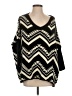 Audrey Ann 100% Acrylic Chevron-herringbone Black Pullover Sweater Size S - photo 1