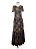 Saint + Sofia Print Black Casual Dress Size 4 - photo 1