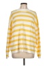 Camellia 100% Viscose Stripes Yellow Pullover Sweater Size L - photo 1