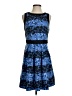 Elle Graphic Blue Cocktail Dress Size 4 - photo 1