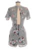 Crystal Doll 100% Polyester Floral Gray Black Casual Dress Size 9 - photo 2