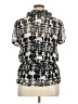 B-Design 100% Polyester Black Short Sleeve Blouse Size XL - photo 2