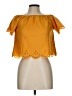 Unbranded 100% Polyester Orange Short Sleeve Blouse Size L - photo 1