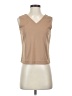 Doncaster Collection 100% Polyester Tan Sleeveless T-Shirt Size S - photo 1