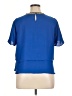 Zara Basic 100% Polyester Blue Short Sleeve Blouse Size XL - photo 2