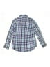 Crewcuts 100% Cotton Checkered-gingham Blue Long Sleeve Button-Down Shirt Size 8 - photo 2
