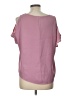 Charming Charlie 100% Polyester Pink Short Sleeve Blouse Size L - photo 2