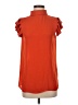 T Tahari 100% Polyester Orange Short Sleeve Top Size S - photo 1