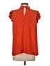 T Tahari 100% Polyester Orange Short Sleeve Top Size S - photo 2