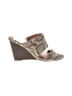 Corso Como Animal Print Tan Brown Wedges Size 9 1/2 - photo 1