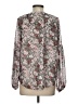 Unbranded 100% Polyester Floral Gray Long Sleeve Blouse Size S - photo 2