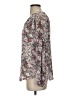 Unbranded 100% Polyester Floral Gray Long Sleeve Blouse Size S - photo 5