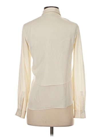 Theory Long Sleeve Silk Top (view 2)