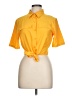 Unbranded Yellow Short Sleeve Blouse Size L - photo 1
