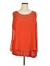 Design History 100% Polyester Orange Sleeveless Blouse Size 1X - photo 1