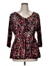 IGIGI Burgundy 3/4 Sleeve Blouse Size 14 - 16 Plus - photo 1