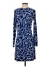 MICHAEL Michael Kors Print Blue Casual Dress Size S - photo 2