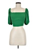 Shein 100% Polyester Green 3/4 Sleeve Blouse Size M - photo 1