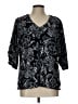 Chico's 100% Polyester Black 3/4 Sleeve Blouse Size L - photo 1