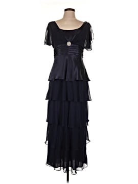 slim fit dress slacks Patra Womens Navy Polyester/Spandex Gown Beaded Lace Back Detail Size –  Picky Thrifter