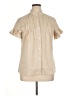 Unbranded 100% Polyester Tan Short Sleeve Blouse Size XL - photo 1